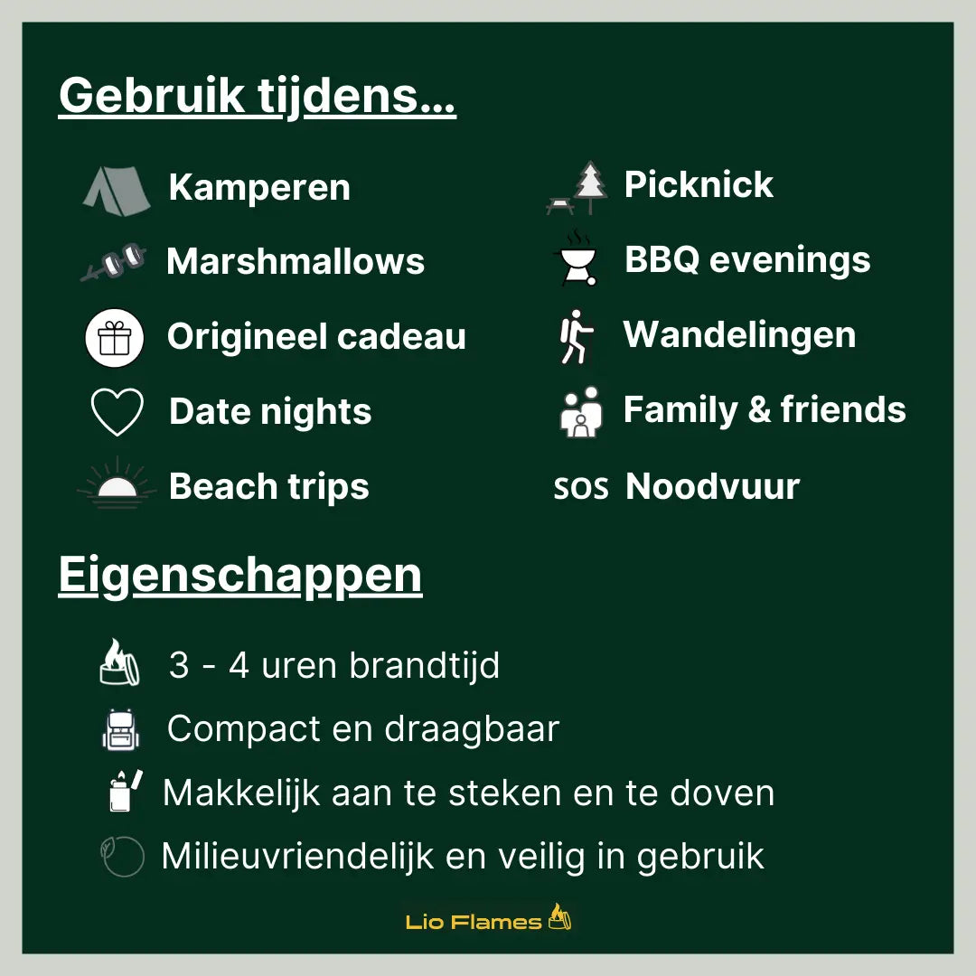 Duo pack - Mini Kampvuur Lio Flames (bespaar 10% en gratis verzending BE)