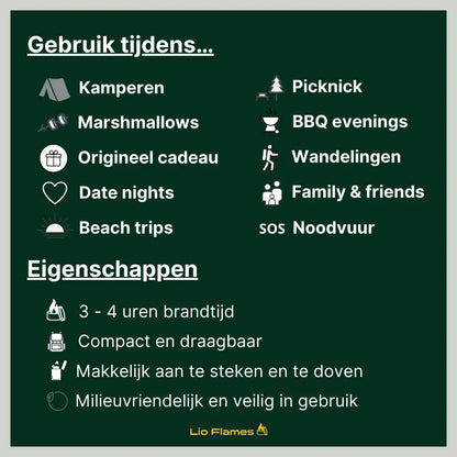 Duo pack - Mini Kampvuur Lio Flames (bespaar 10% en gratis verzending BE)